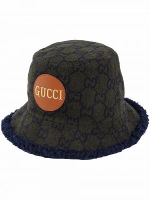 Ull bøttehatt Gucci grønn