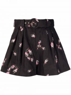 Trykt floral shorts Zimmermann svart