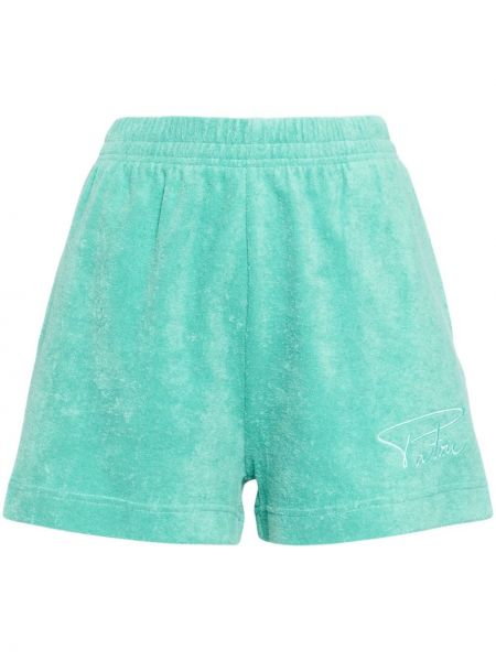 Shorts brodeés en coton Patou vert