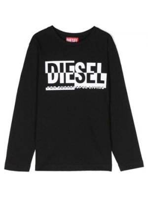 Koszulka z krótkim rękawem Diesel czarna