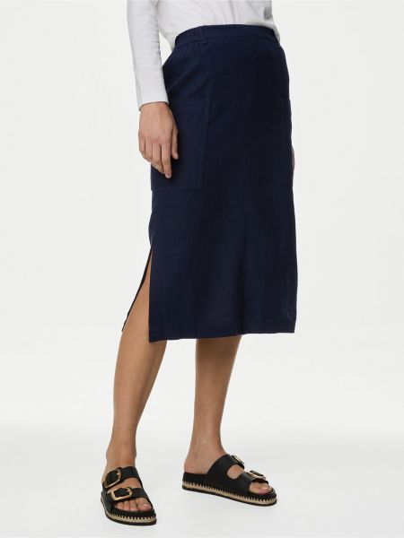 Midi sukně Marks & Spencer modrý