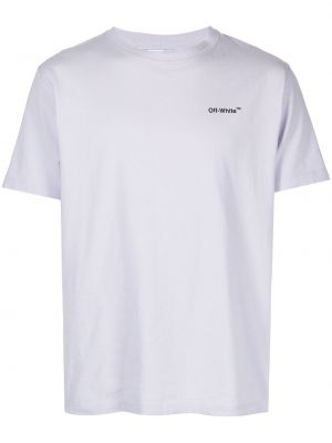 Bavlněné tričko s potiskem s krátkými rukávy Off-white - bílá