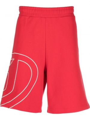Shorts en coton Diesel rouge