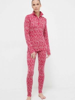 Majica dugih rukava od merino vune sa dugačkim rukavima Icebreaker ružičasta