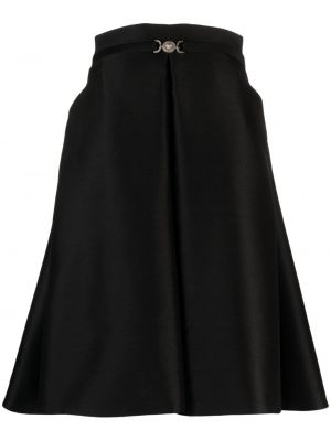 Πλισέ φόρεμα Versace μαύρο