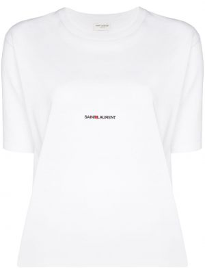 T-shirt con stampa Saint Laurent bianco