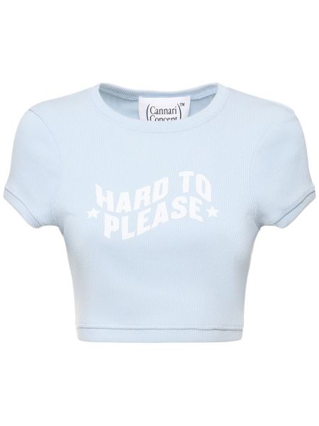 Camiseta de algodón Cannari Concept azul