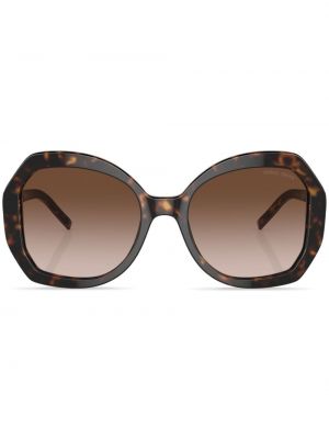 Oversize слънчеви очила Giorgio Armani кафяво