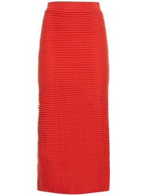 Plisované viskózové dlouhá sukně Altuzarra červené