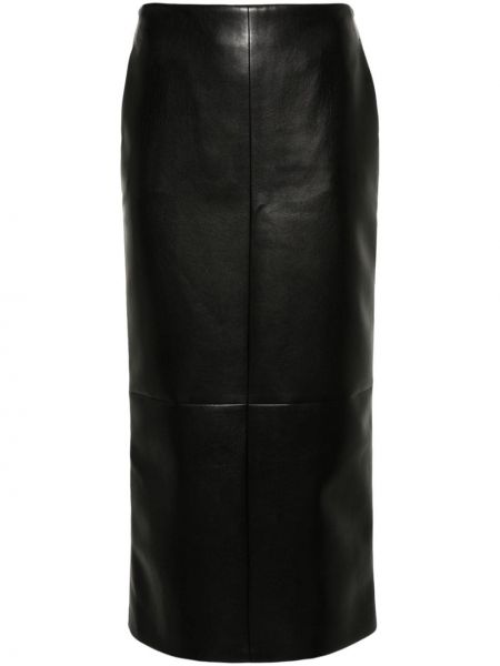Kožená sukně Philosophy Di Lorenzo Serafini černé