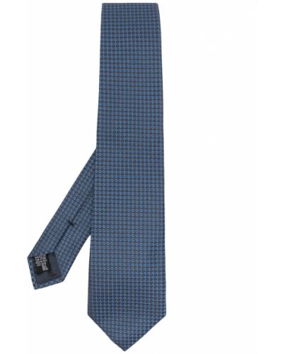 Corbata con estampado geométrico Emporio Armani azul