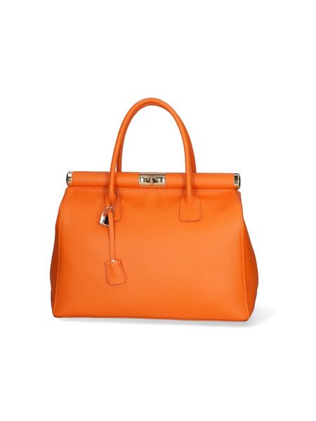 Кожаная сумка через плечо Gave Lux оранжевая