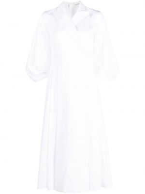 Βαμβακερή μίντι φόρεμα Emilia Wickstead λευκό