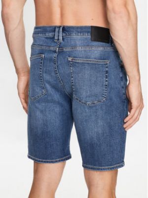 Slim fit priliehavé džínsové šortky Casual Friday modrá
