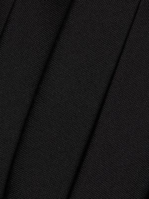 Woll minikleid mit plisseefalten Gucci schwarz