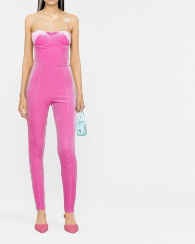 Samt overall Alex Perry pink