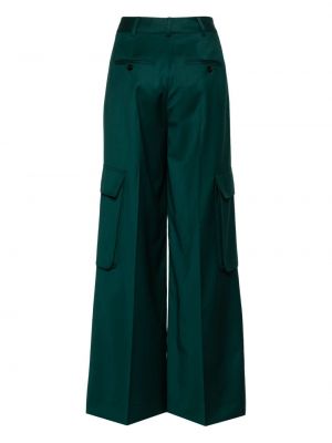 Vlněné cargo kalhoty relaxed fit Amiri zelené