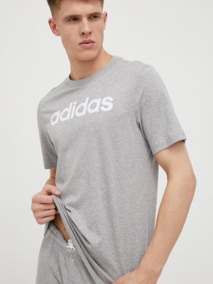 Nyomott mintás póló Adidas - szürke