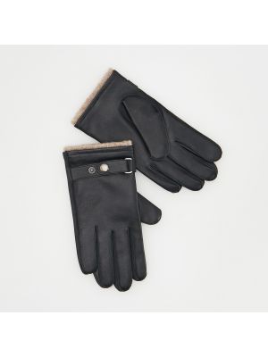 Hnědé kožené rukavice Reserved