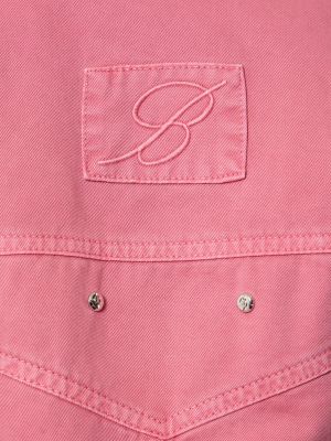 Kokvilnas džinsa jaka Blumarine rozā