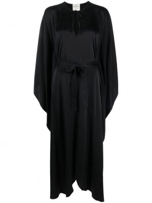 Μεταξωτή μάξι φόρεμα Forte_forte μαύρο