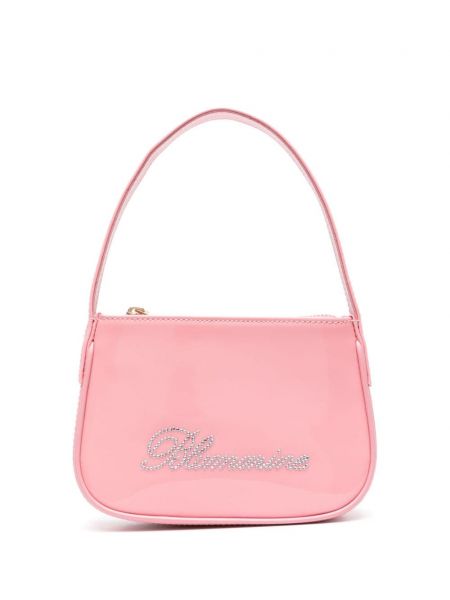 Кожени чанта за ръка Blumarine розово