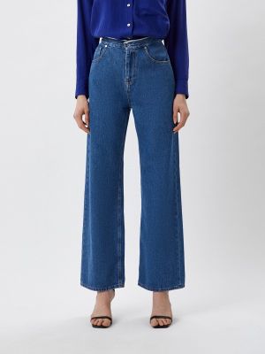 Широкие джинсы Just Cavalli, синие