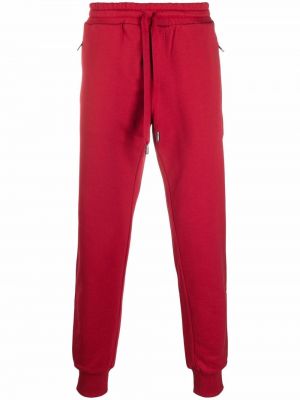 Памучни панталон от джърси Dolce & Gabbana червено