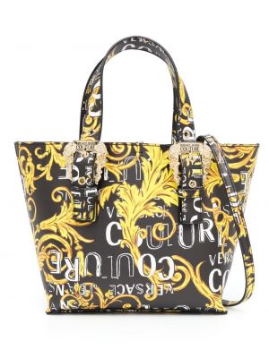 Nákupná taška s potlačou Versace Jeans Couture čierna