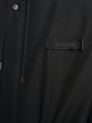Βαμβακερός νάιλον μπουφάν παρκά Jacquemus μαύρο