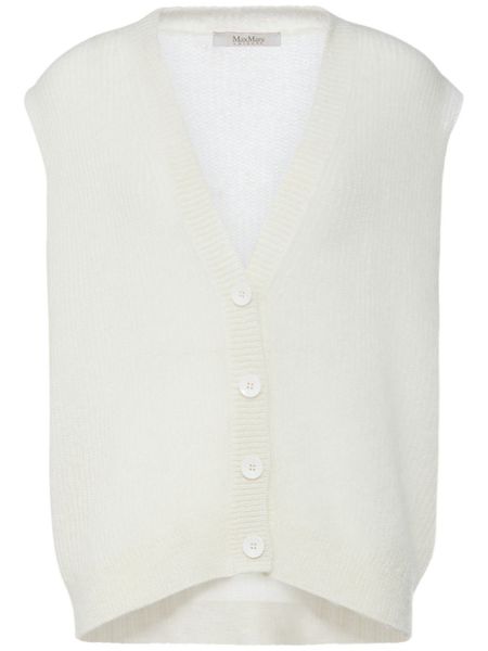 Cardigan i mohair Max Mara vit