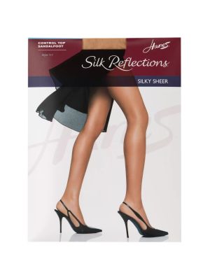 Hanes Silk Reflections Sheer Control Top Sandalfoot P… - Gem