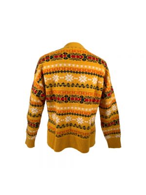 Sweter z kapturem Gant żółty