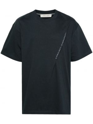 Plisuotas medvilninis marškinėliai Y Project pilka