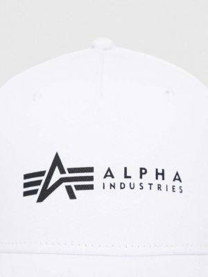 Хлопковая шапка Alpha Industries белая