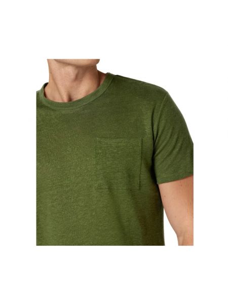 Camiseta militar de lino con bolsillos Mc2 Saint Barth verde