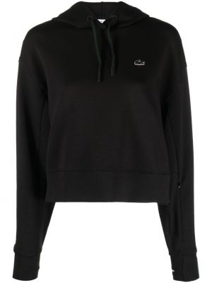 Siuvinėtas džemperis su gobtuvu Lacoste juoda