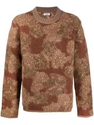 Pullover mit camouflage-print Erl braun