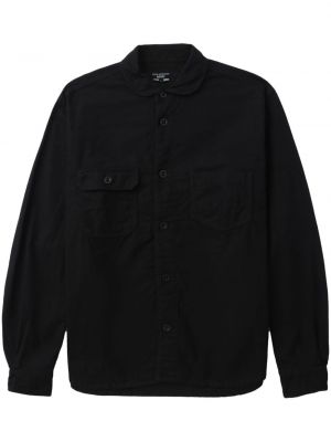 Ασύμμετρο βαμβακερό πουκάμισο με τσέπες Junya Watanabe μαύρο