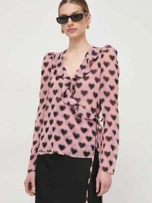 Блуза с принт Silvian Heach розово