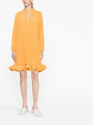 Šaty s volány Lanvin oranžové