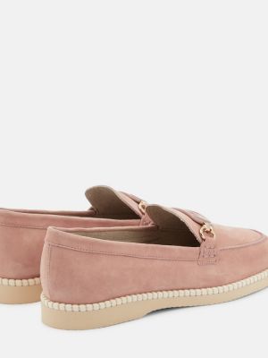 Pantofi loafer din piele de căprioară Hogan roz