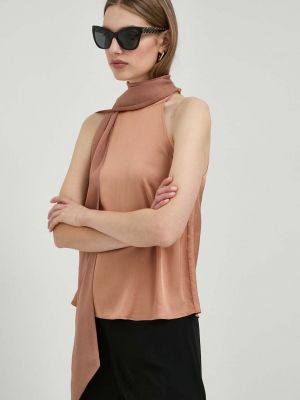 Однотонная блузка Max&co коричневая