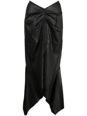 Kožená sukňa Maticevski čierna