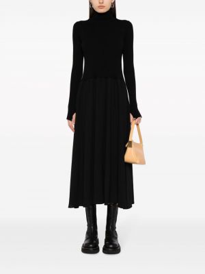 Kleid mit plisseefalten Studio Tomboy schwarz