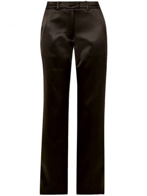 Satynowe spodnie slim fit 16arlington brązowe