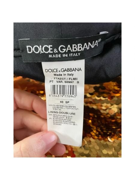 Spodnie Dolce & Gabbana Pre-owned żółte