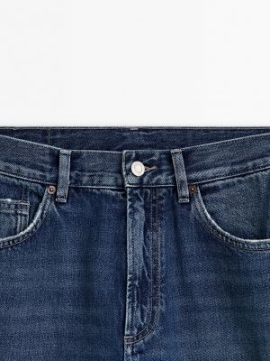 Прямые джинсы Massimo Dutti синие