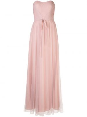 Rochie lunga din tul Marchesa Notte Bridesmaids roz