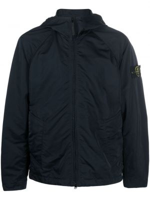 Lång jacka med huva Stone Island blå